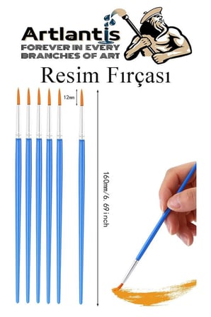 Resim Paleti ve Resim Fırça Seti 1 Paket Artlantis Ressam Paleti Boyama Fırçası Guaj Suluboya