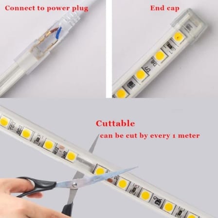 Hortum Şerit Led Dış Ortam, Bahçe, Açık Alan Aydınlatma 220v Fişli SB-6539 (Gün Işığı, 5 Metre)