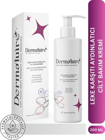 Dermaluire Leke Karşıtı Aydınlatıcı Cilt Bakım Kremi 200ml (Alpha Arbutin, Niacinamide, Hyaluronic Acid)