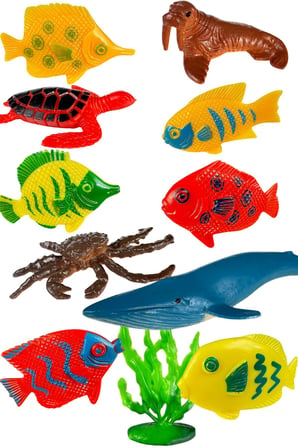 Toyaş Renkli Deniz Canlıları Oyuncak Seti – 11Parça Figür Koleksiyonu (4-10 cm)