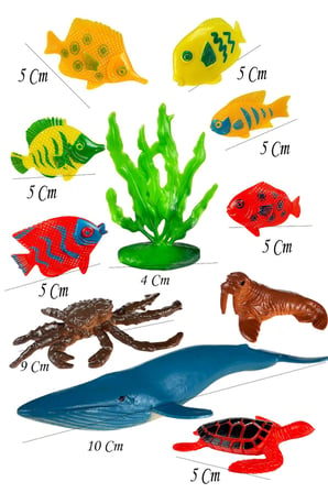 Toyaş Renkli Deniz Canlıları Oyuncak Seti – 11Parça Figür Koleksiyonu (4-10 cm)