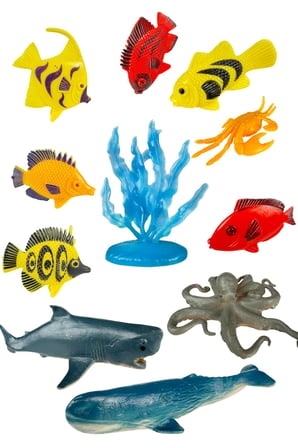 Toyaş Mini Deniz Canlıları Figür Seti – 11 Parça Renkli Eğitici Oyuncak (4-8 cm)
