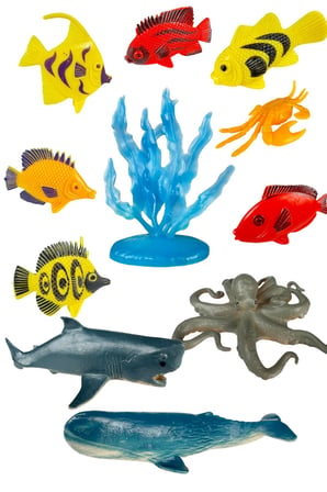 Toyaş Mini Deniz Canlıları Figür Seti – 11 Parça Renkli Eğitici Oyuncak (4-8 cm)