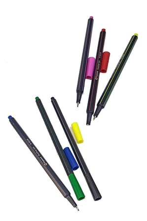 Fineliner 6 Lı İnce Uçlu Kalem 1 Paket 6 Renk 0.4 Mm Keçe Uçlu Kalem Renkli İşaretleme Yazı Kalemi