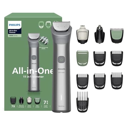 Philips All-in-One Trimmer 5000 Serisi MG5932/15, 11'i 1 Arada Erkek Bakım Seti, Yüz Saç Vücut için