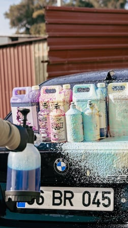 Pembe Mor Sarı Mavi Renkli Oto Araç Araba Yıkama Köpüğü Yüksek Basınçlı Yıkama Pompası Set Rengini Kendin Seç Seçenekli (Mavi)