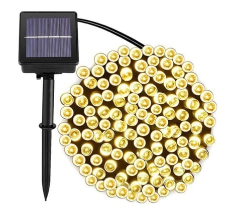 Coverzone 10 Metre 100'lü Led Solar Enerjili Işık Bahçe Işıklandırmak için Lamba Dış Mekan için Uygun Güneş Enerjili Aydınlatma Kamp Tatil için Bahçe, Havuz Kenarı Aydınlatması SLR-100L