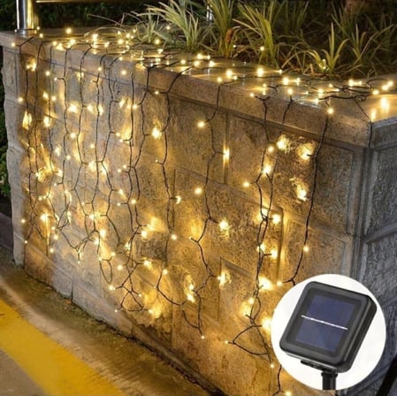 Coverzone 10 Metre 100'lü Led Solar Enerjili Işık Bahçe Işıklandırmak için Lamba Dış Mekan için Uygun Güneş Enerjili Aydınlatma Kamp Tatil için Bahçe, Havuz Kenarı Aydınlatması SLR-100L