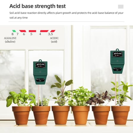 PrimeX PX-PH MS02 3’ü 1 Arada Toprak pH Ölçer, Toprak Nemi Işık ve pH Test Cihazı, Pilsiz Çift Problu Bitki Bakım Ölçer, Saksı Bahçe Çim Çiftlik İç ve Dış Mekan Kullanımı İçin Toprak Analiz Aleti
