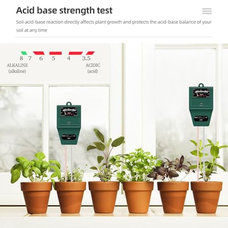 PrimeX PX-PH MS02 3’ü 1 Arada Toprak pH Ölçer, Toprak Nemi Işık ve pH Test Cihazı, Pilsiz Çift Problu Bitki Bakım Ölçer, Saksı Bahçe Çim Çiftlik İç ve Dış Mekan Kullanımı İçin Toprak Analiz Aleti
