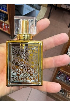 hyd Hediyelik Doldurulabilir Cam Parfüm Şişesi 50 Ml Gold Desenli
