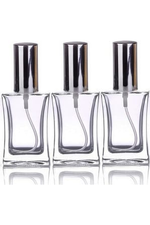 hyd Cam Yeniden Doldurulabilir Sprey 3 Kolonya Parfüm Şişesi 50 Ml - Boş Şişe 3 Adet