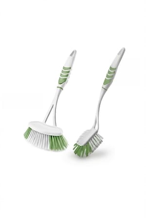 2'li Pratik Banyo ve Mutfak Temizlik Fırçası Seti - Çizmez Lavabo Küvet Fırçası (27x15cm) ve Hijyenik Bulaşık Fırçası (29x9cm) - Ergonomik ve Yüksek Kalite