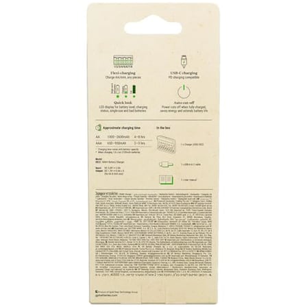 GP E822 USB Pilsiz Şarj Cihazı (8 Adet AA ve/veya AAA İçin)