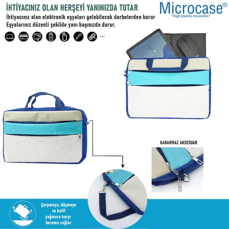 Microcase A11 11 inch ile uyumlu Tablet Çanta+Bluetooth Klavye+Mouse+Tablet Standı Siyah-AL4840