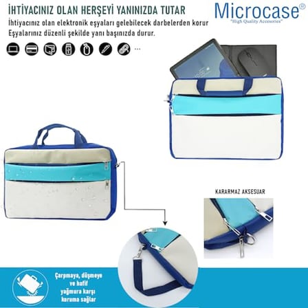 Microcase A11 11 inch ile uyumlu Tablet Çanta+Bluetooth Klavye+Mouse+Tablet Standı Siyah-AL4840