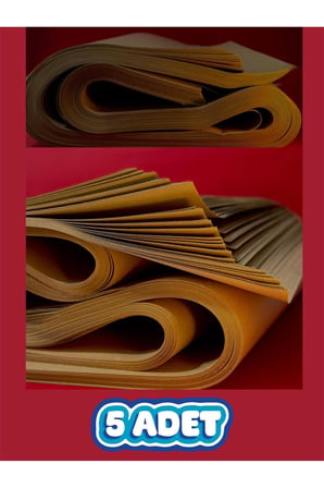1. Kalite Kraft Kağıt Ambalaj – Hediye Çeyiz & Paketleme Kağıdı 100x150 cm 5’li Saman Kağıt