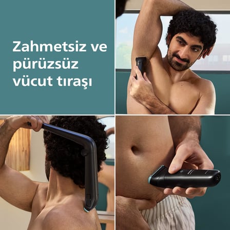 Philips Vücut Bakım 5000 serisi Duşa Uygun, Hassas Bölge ve Vücut Tıraş Makinesi - BG5475/15