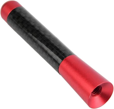 ̇versal Kırmızı Karbon Fi̇ber Oto Çubuk Radyo Anteni̇ 12 Cm