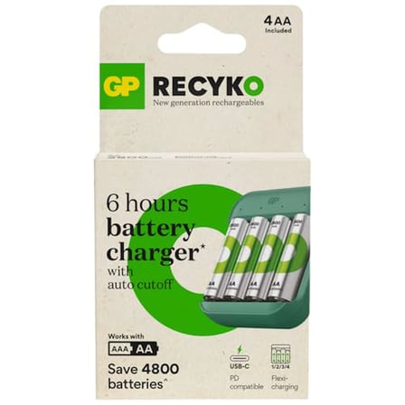 GP Batteries B423 USB Pil Şarj Cihazı 4 Adet 2600 AA Kalem Pilli Set