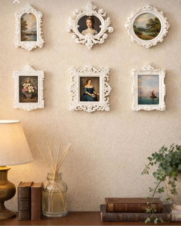HOUSETREND Mini Çerçeveler 6’lı Ev Dekorasyonu Museum Of Us Sevgililer Günü Mini Müze Dekoru (BEYAZ)