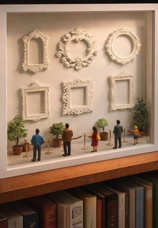 HOUSETREND Mini Çerçeveler 6’lı Ev Dekorasyonu Museum Of Us Sevgililer Günü Mini Müze Dekoru (BEYAZ)