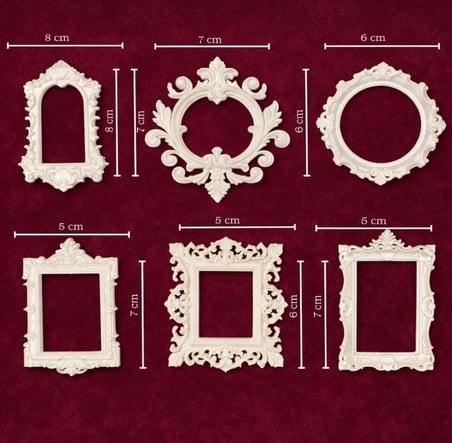 HOUSETREND Mini Çerçeveler 6’lı Ev Dekorasyonu Museum Of Us Sevgililer Günü Mini Müze Dekoru (BEYAZ)