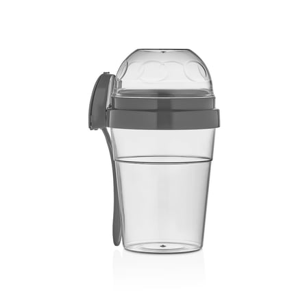 Bölmeli Yoğurt Saklama Kabı, 600 ml + 200 ml, Diyet ve Sağlıklı Beslenme İçin, BPA İçermeyen, Taşına