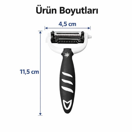 Profesyonel Paslanmaz Çelik Sebze Meyve Soyucu Ergonomik Tutma Saplı Kaymaz Kabuk Soyacağı Patates H