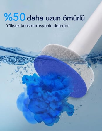18 Adet Deterjanlı Tek Kullanımlık Tuvalet Temizleme Yedek Süngeri, Yedek Başlığı, Yedek Kartuş