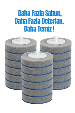 18 Adet Deterjanlı Tek Kullanımlık Tuvalet Temizleme Yedek Süngeri, Yedek Başlığı, Yedek Kartuş