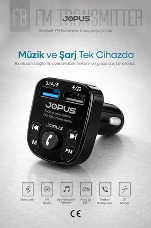 Bluetooth FM Transmitter Kablosuz Araç İçi Kiti Çakmaklık Şarj Aleti Oto MP3 Çalar USB Araç Müzik Adaptörü