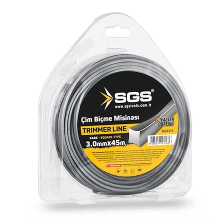 SGS Çim Biçme Tırpan Misinası - Kare - 3.0 mm. - 45 mt.