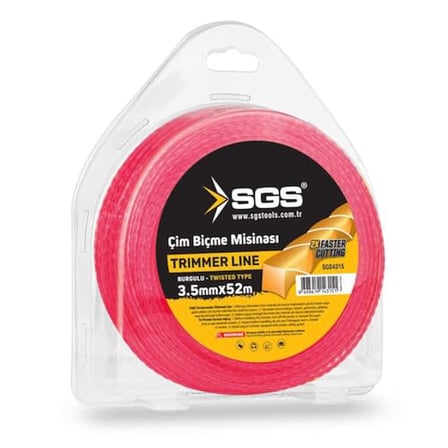 SGS Çim Biçme Tırpan Misinası - Burgulu - 3.5 mm. - 52 mt.