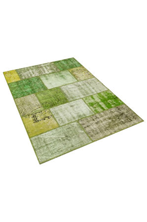 Özel Patchwork El Dokuma Eskitme Halı 120 X 180 cm 5650