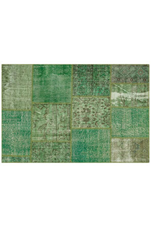 Klasik Modern Patchwork Eskitme Halı 120 X 180 Cm 5654