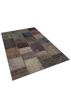 Klasik Modern Patchwork El Dokuma Eskitme Halı 160 X 230 Cm 5859