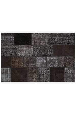 Eşsiz Güzelliğe Sahip Patchwork El Dokuma Eskitme Halı 120 X 180 Cm 5894