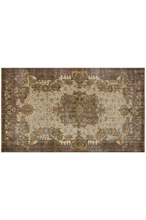 Gerçek El Dokuma Vintage Eskitme Halı 175 X 290 Cm 8731
