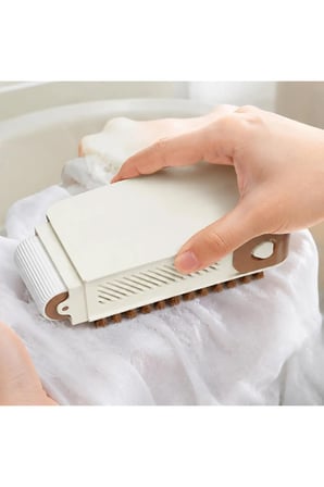 1 Adet 2'Si 1 Arada Çok Amaçlı Temizleyici Aparat – Sabun Hazneli Fırçalı Tasarım, Ayakkabı Leke Ve Banyo Temizliği, Soap Box Shoe Brush Quick Foaming