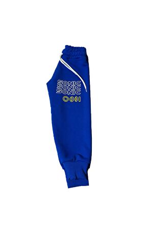 Sonic Çizgi Karakterli Kırmızı Erkek Çocuk Eşofman Pijama Alt Üst Takımı