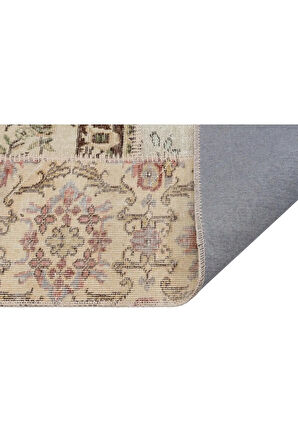 Eşsiz Anadolu Patchwork Eskitme El Dokuma Halı