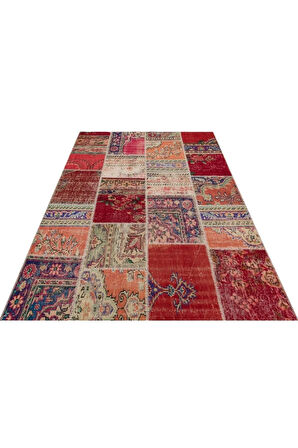 Klasik Modern Patchwork Eskitme El Dokuma Halı