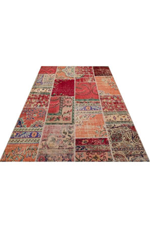 Klasik Modern Patchwork Eskitme El Dokuma Halı
