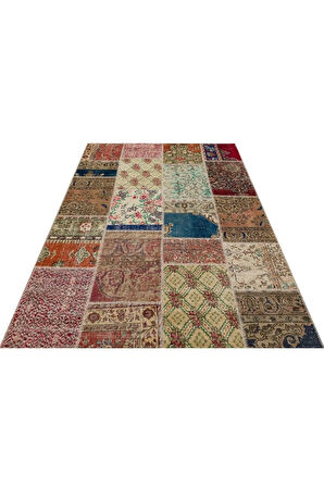 Klasik Modern Patchwork Eskitme El Dokuma Halı
