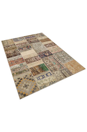 El Yapımı Geleneksel Patchwork Halı 160x230 Cm - 6291