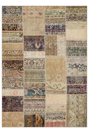 Her Bir Detayı Özenle Hazırlanan Patchwork Halı 160x230 Cm - 6305