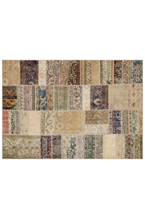Her Bir Detayı Özenle Hazırlanan Patchwork Halı 160x230 Cm - 6305