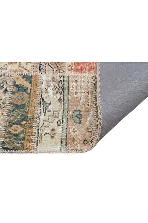 Sınırları Zorlayan El Yapımı Patchwork Halı 160x230 Cm - 6312