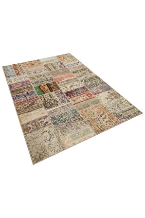 Sınırları Zorlayan El Yapımı Patchwork Halı 160x230 Cm - 6312